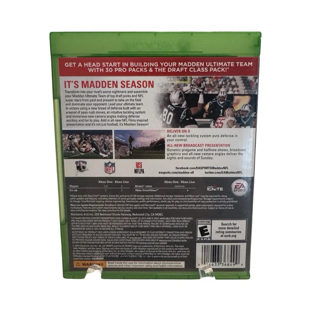 Madden NFL 15 Ultimate‎ Edition Microsoft Xbox One Richard Sherman EA Sports